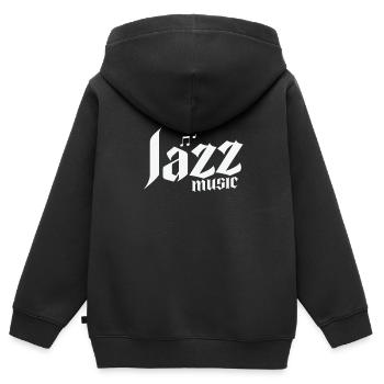 Jazz Music Musik Saxophon Improvisiert - Kinder Premium Organic Zip Hoodie - Schwarz - Hinten - AI Model Kid Male (0cm)