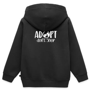 Tierrettung - Kinder Premium Organic Zip Hoodie - Schwarz - Hinten - AI Model Kid Male (0cm)