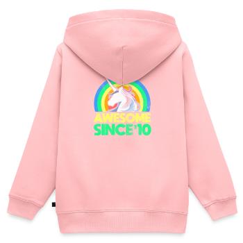 2010 - Kids Premium Organic Zip-up Hoodie - rose - Back - AI Model Kid Female (0cm)
