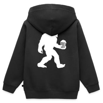 Popcorn - Kinder Premium Organic Zip Hoodie - Schwarz - Hinten - AI Model Kid Male (0cm)