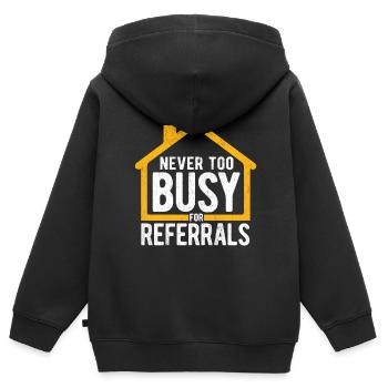 Immobilien-Händler Für Immobilien-Makler - Kinder Premium Organic Zip Hoodie - Schwarz - Hinten - AI Model Kid Male (0cm)
