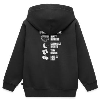 Grossesse - Sweat Premium à capuche zippé enfant bio - noir - Dos - AI Model Kid Male (0cm)