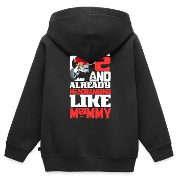 Ich bin 2 - Mädchen Rocker - Kinder Premium Organic Zip Hoodie - Schwarz - Hinten - AI Model Kid Male (0cm)