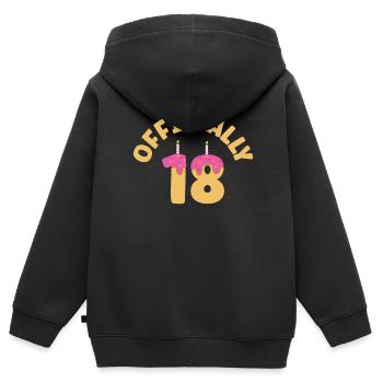 Anniversaire officiel de 18e anniversaire enfant dix-huit ans - Sweat Premium à capuche zippé enfant bio - noir - Dos - AI Model Kid Male (0cm)