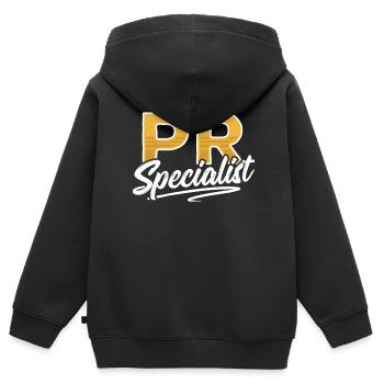 PR Specialist Profession Public Relations Job - Kids Premium Organic Zip-up Hoodie - black - Back - AI Model Kid Male (0cm)