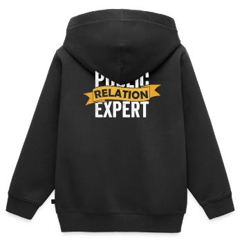 Public Relations Expert Profession Public Relations PR - Kids Premium Organic Zip-up Hoodie - black - Back - AI Model Kid Male (0cm)