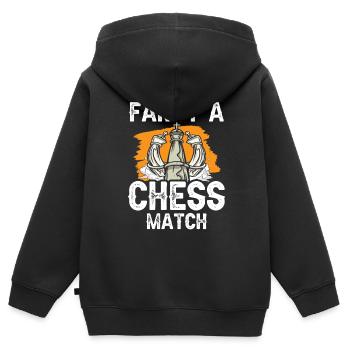Lust Auf Ein Schachspiel Schach Schachspieler - Kinder Premium Organic Zip Hoodie - Schwarz - Hinten - AI Model Kid Male (0cm)