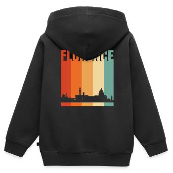 Florence - Sweat Premium à capuche zippé enfant bio - noir - Dos - AI Model Kid Male (0cm)