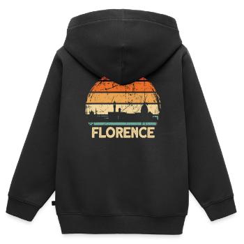 Florence - Sweat Premium à capuche zippé enfant bio - noir - Dos - AI Model Kid Male (0cm)