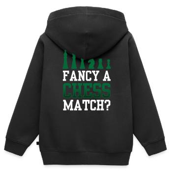 Lust Auf Ein Schachspiel Schach Schachspieler - Kinder Premium Organic Zip Hoodie - Schwarz - Hinten - AI Model Kid Male (0cm)