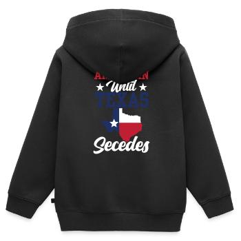 Amerikaner Bis Zur Abspaltung Von Texas Texaner - Kinder Premium Organic Zip Hoodie - Schwarz - Hinten - AI Model Kid Male (0cm)