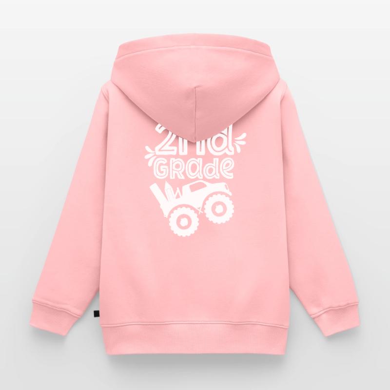 Second Class Students School Second Grade Teachers Kids Premium Organic Zip-up Hoodie