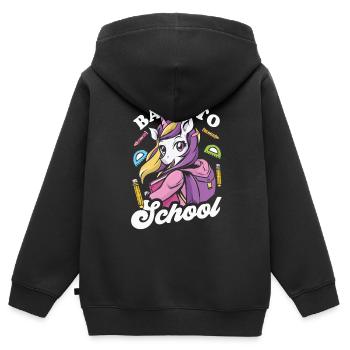 Back to School Back to School Back to School Teachers - Kids Premium Organic Zip-up Hoodie - black - Back - AI Model Kid Male (0cm)