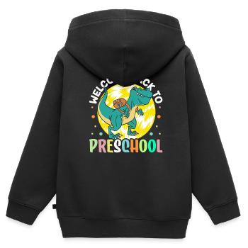 Welcome Back to Preschool Back to School - Kids Premium Organic Zip-up Hoodie - black - Back - AI Model Kid Male (0cm)