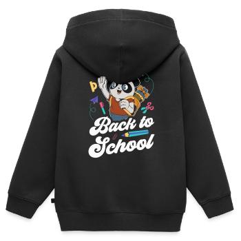 Back to School Back to School Back to School Teacher - Kids Premium Organic Zip-up Hoodie - black - Back - AI Model Kid Male (0cm)