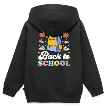 Back to School Back to School Teachers Back to School - Kids Premium Organic Zip-up Hoodie - black - Back - AI Model Kid Male (0cm)