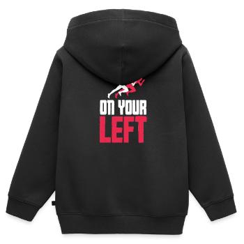 Courir - Sweat Premium à capuche zippé enfant bio - noir - Dos - AI Model Kid Male (0cm)