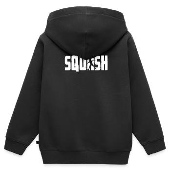 Squash - Kids Premium Organic Zip-up Hoodie - black - Back - AI Model Kid Male (0cm)