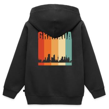 Grenade - Sweat Premium à capuche zippé enfant bio - noir - Dos - AI Model Kid Male (0cm)