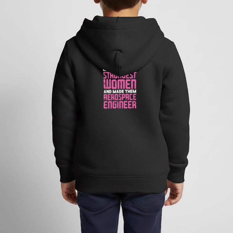Space Engineer Aeronautical Engineer Kids Premium Organic Zip-up Hoodie