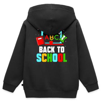 Back to School Back to School Teachers Back to School - Kids Premium Organic Zip-up Hoodie - black - Back - AI Model Kid Male (0cm)