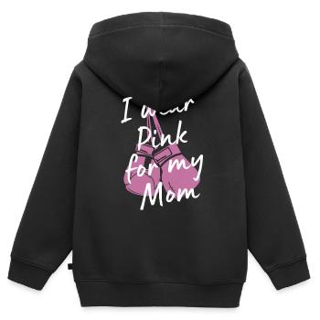 Brustkrebs Geschenk Breast Cancer Krebs Rosa - Kinder Premium Organic Zip Hoodie - Schwarz - Hinten - AI Model Kid Male (0cm)