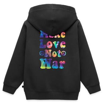 Hippie - Sweat Premium à capuche zippé enfant bio - noir - Dos - AI Model Kid Male (0cm)