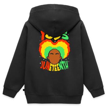 1865 Juneteenth African American Afrika Black - Kinder Premium Organic Zip Hoodie - Schwarz - Hinten - AI Model Kid Male (0cm)