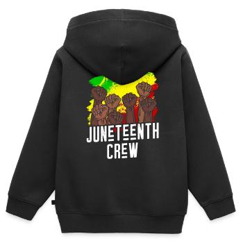 Juneteenth Team 1865 African American Black - Kinder Premium Organic Zip Hoodie - Schwarz - Hinten - AI Model Kid Male (0cm)