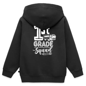 1 Klasse Team Erste Klasse Erstklässler - Kinder Premium Organic Zip Hoodie - Schwarz - Hinten - AI Model Kid Male (0cm)