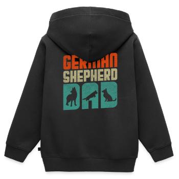 Deutscher Schäferhund - Kinder Premium Organic Zip Hoodie - Schwarz - Hinten - AI Model Kid Male (0cm)