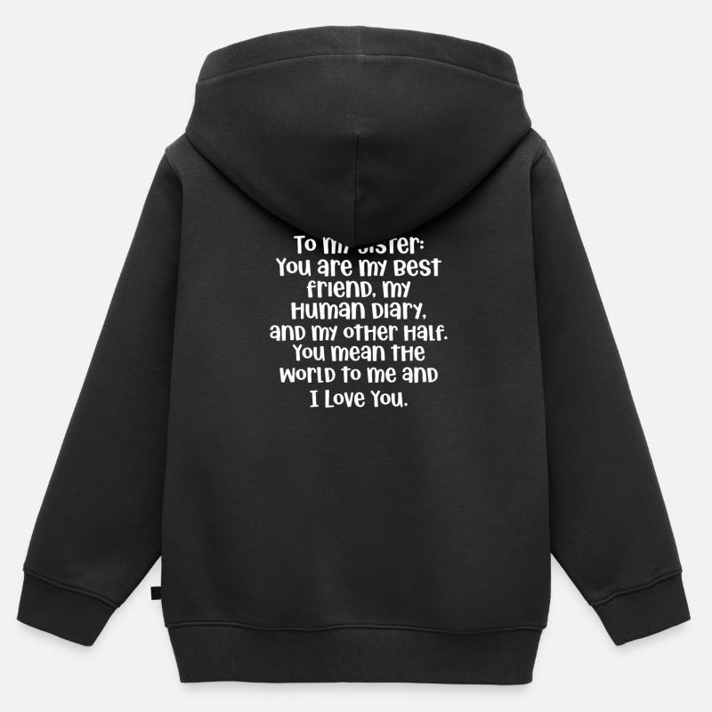 Soeur - Sweat Premium à capuche zippé enfant bio - noir