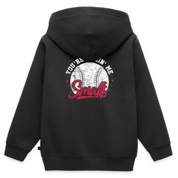 Softball - Sweat Premium à capuche zippé enfant bio - noir - Dos - AI Model Kid Male (0cm)