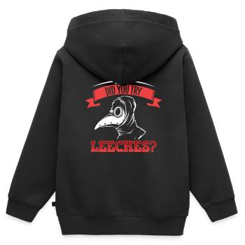 Déjà des sangsues essayées - médecin de la peste - Sweat Premium à capuche zippé enfant bio - noir - Dos - AI Model Kid Male (0cm)