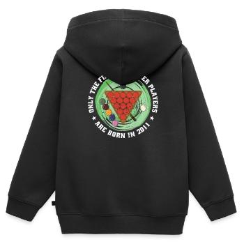 Snooker-Spieler Snooker Jahrgang 2011 Geburtstag - Kinder Premium Organic Zip Hoodie - Schwarz - Hinten - AI Model Kid Male (0cm)
