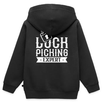 Lockpicking Experte Lock Picking Schloss Knacken - Kinder Premium Organic Zip Hoodie - Schwarz - Hinten - AI Model Kid Male (0cm)