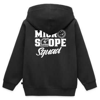 Équipe de microscope Microscopes Dictons de microscope - Sweat Premium à capuche zippé enfant bio - noir - Dos - AI Model Kid Male (0cm)