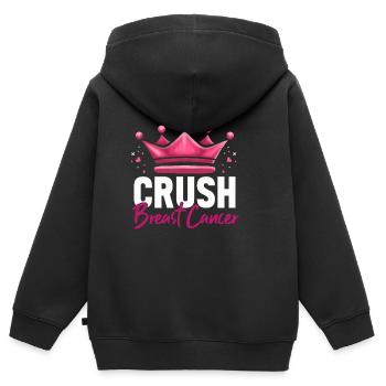 Brustkrebs Geschenk Breast Cancer Krebs Rosa - Kinder Premium Organic Zip Hoodie - Schwarz - Hinten - AI Model Kid Male (0cm)