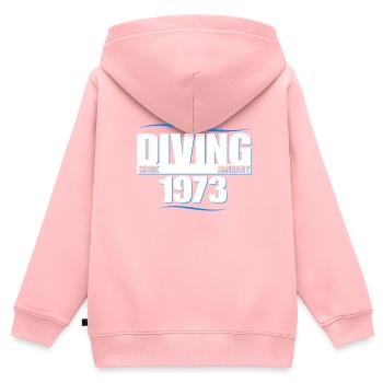 Diver Birthday - Diving since January 1973 - Kids Premium Organic Zip-up Hoodie - rose - Back - AI Model Kid Female (0cm)