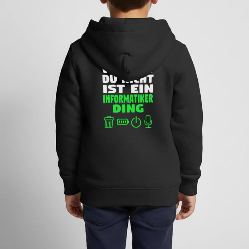 Informatik Computer Programmierer Entwickler Coder Kinder Premium Organic Zip Hoodie