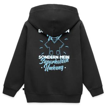 Altenpfleger Altenpflege Pfleger Vater Pflege - Kinder Premium Organic Zip Hoodie - Schwarz - Hinten - AI Model Kid Male (0cm)