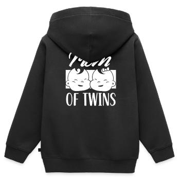Mutter Von Zwillingen Zwillinge Zwilling Humor - Kinder Premium Organic Zip Hoodie - Schwarz - Hinten - AI Model Kid Male (0cm)