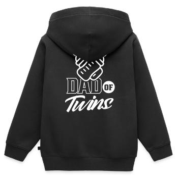 Vater Von Zwillingen Zwilling Zwillinge Humor - Kinder Premium Organic Zip Hoodie - Schwarz - Hinten - AI Model Kid Male (0cm)
