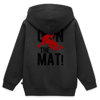 Grappling Martial Arts Wrestling - Kinder Premium Organic Zip Hoodie - Schwarz - Hinten - AI Model Kid Male (0cm)