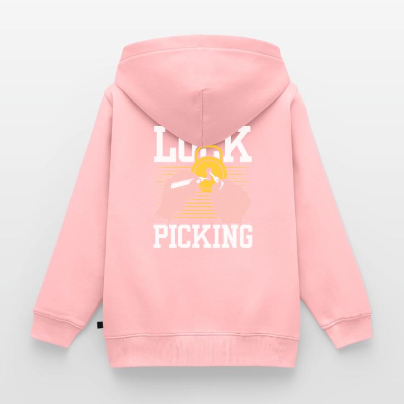 Lock Picking Cracker Crack Lock Lockpicking Kids Premium Organic Zip-up Hoodie