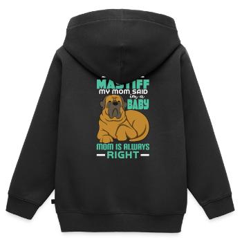 Mâtin - Sweat Premium à capuche zippé enfant bio - noir - Dos - AI Model Kid Male (0cm)