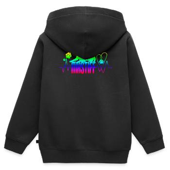Mâtin - Sweat Premium à capuche zippé enfant bio - noir - Dos - AI Model Kid Male (0cm)