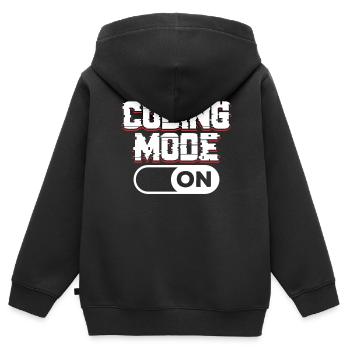 Programming Mode A Coding Coder Programmer - Kids Premium Organic Zip-up Hoodie - black - Back - AI Model Kid Male (0cm)