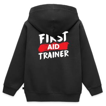 First Aid Instructor Course Teachers Immediate Measures - Kids Premium Organic Zip-up Hoodie - black - Back - AI Model Kid Male (0cm)