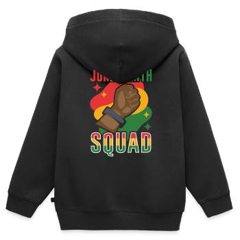 Juneteenth Team African American 1865 Black - Kinder Premium Organic Zip Hoodie - Schwarz - Hinten - AI Model Kid Male (0cm)